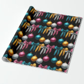 Mehrfarbiger Weihnachtsbaumkugel-Schmuck Geschenkpapier (Ungerollt)