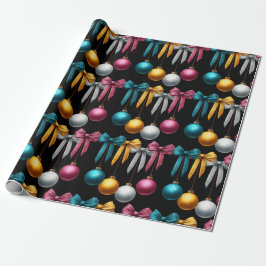 Mehrfarbiger Weihnachtsbaumkugel-Schmuck Geschenkpapier