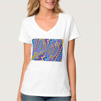 mehrfarbiger Wirbeln im T-Shirt