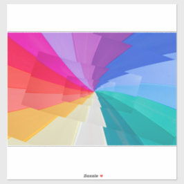 mehrfarbiger Wirbelsaum auf dem Vinyl-Aufkleber mi Aufkleber