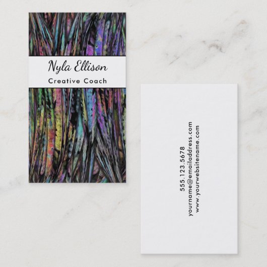 Mehrfarbiger, Wispy, vertikaler abstrakter Visitenkarte (Vorne/Hinten)