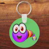 Mehrfarbiger Wurm Schlüsselanhänger (Vorderseite)