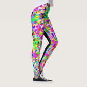 Mehrfarbiges 3-D-Polygonmuster Leggings (Rechts)