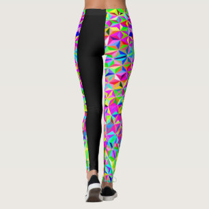 Mehrfarbiges 3-D-Polygonmuster Leggings