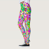 Mehrfarbiges 3-D-Polygonmuster Leggings (Links)