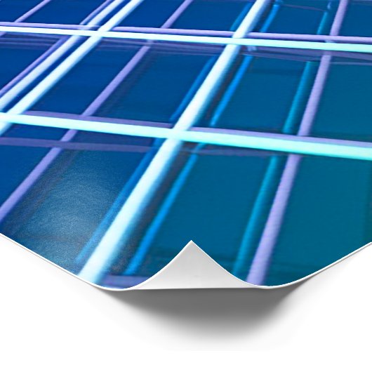 mehrfarbiges 3D-Gitter Poster (Ecke)