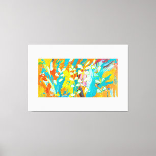 mehrfarbiges Abstraktes Acrylgemälde Leinwanddruck
