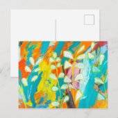 mehrfarbiges Abstraktes Acrylgemälde Postkarte (Vorne/Hinten)