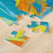 mehrfarbiges Abstraktes Acrylgemälde Puzzle (Seite)