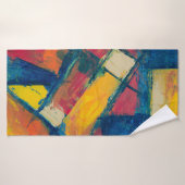 mehrfarbiges abstraktes Bild Badehandtuch (Badehandtuch)
