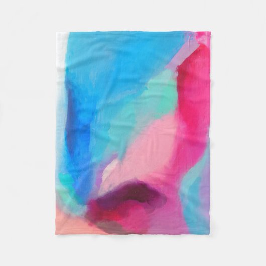 mehrfarbiges abstraktes Bild Fleecedecke (Vorderseite)