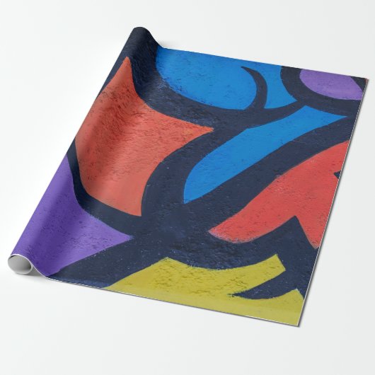mehrfarbiges abstraktes Bild Geschenkpapier (Ungerollt)