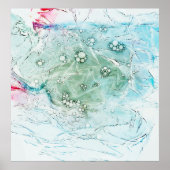 mehrfarbiges abstraktes Kunstwerk Poster (Vorne)