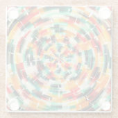 mehrfarbiges Abstraktes Muster Glasuntersetzer (Rückseite)