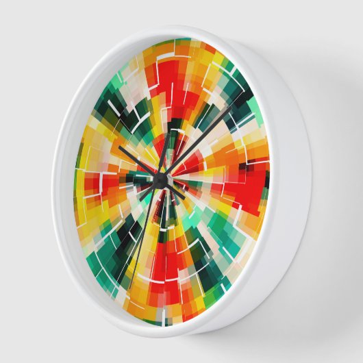 mehrfarbiges Abstraktes Muster Uhr (Winkel)