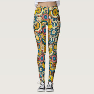 Mehrfarbiges Abstraktes Tentacle  Floral Künstler Leggings