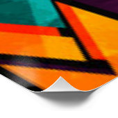 Mehrfarbiges afrikanisches Musterdesign Poster (Ecke)