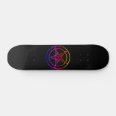 mehrfarbiges Baphomet-Skateboard Skateboard (Horizontal)
