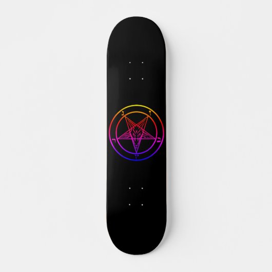 mehrfarbiges Baphomet-Skateboard Skateboard (Vorne)