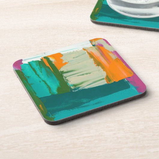 Mehrfarbiges Bild mit frei stehenden Ausdrücken Getränkeuntersetzer (Linke Seite)