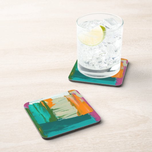 Mehrfarbiges Bild mit frei stehenden Ausdrücken Getränkeuntersetzer (Rechte Seite)