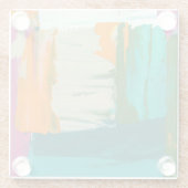 Mehrfarbiges Bild mit frei stehenden Ausdrücken Glasuntersetzer (Rückseite)