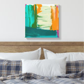 Mehrfarbiges Bild mit frei stehenden Ausdrücken Leinwanddruck (Insitu (Schlafzimmer))