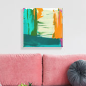 Mehrfarbiges Bild mit frei stehenden Ausdrücken Leinwanddruck (Insitu (Wohnzimmer))