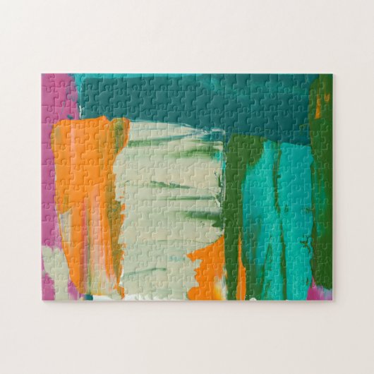 Mehrfarbiges Bild mit frei stehenden Ausdrücken Puzzle (Horizontal)