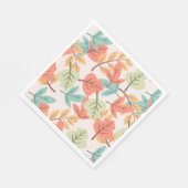 mehrfarbiges Blätter Serviette (Ecke)