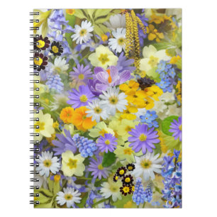 MEHRFARBIGES BLUMENHINTERGRUND-MUSTER NOTIZBLOCK
