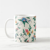Mehrfarbiges Blumenmuster auf Weiß Kaffeetasse (Links)