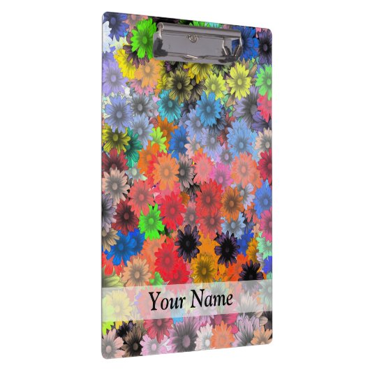 mehrfarbiges Blumenmuster Klemmbrett (Rechts)