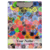 mehrfarbiges Blumenmuster Klemmbrett (Vorderseite)