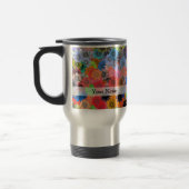mehrfarbiges Blumenmuster Reisebecher (Links)