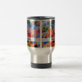mehrfarbiges Blumenmuster Reisebecher (Mittel)