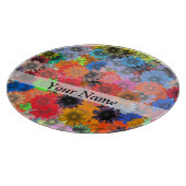 mehrfarbiges Blumenmuster Schneidebrett (Ecke)