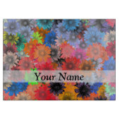 mehrfarbiges Blumenmuster Schneidebrett (Vorderseite)