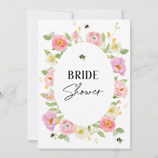 mehrfarbiges Brautparty Einladung (Rückseite)