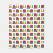 mehrfarbiges Buchmuster Fleecedecke (Vorderseite)