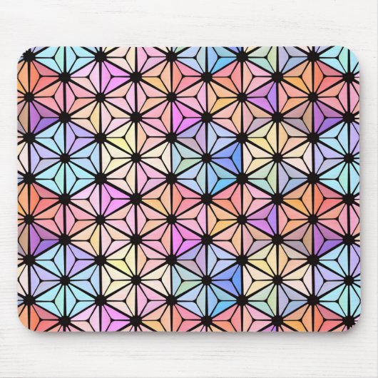 Mehrfarbiges Buntglasfenster Mousepad (Vorne)