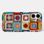 mehrfarbiges Crocheted Granny Square Quilt Case-Mate iPhone Hülle (Rückseite (Horizontal))