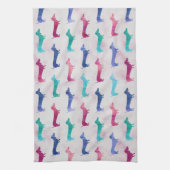 Mehrfarbiges Dackel-Muster Geschirrtuch (Vertikal)