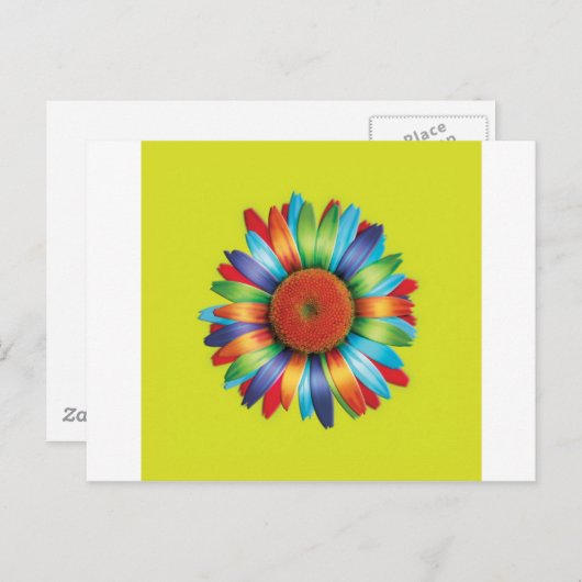 mehrfarbiges Daisy Postkarte (Vorne/Hinten)