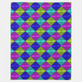 Mehrfarbiges Diamantmuster Fleecedecke (Vorderseite)
