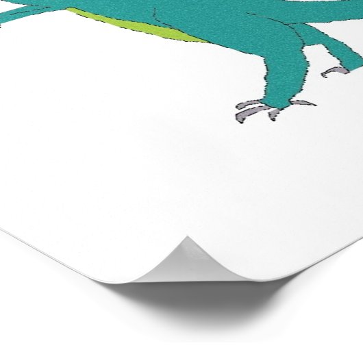 mehrfarbiges Dinosaurier-Poster Poster (Ecke)