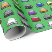 Mehrfarbiges Elektrofahrzeug SUV Kleinfahrzeug Geschenkpapier (Rolleneckpunkt)