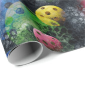 Mehrfarbiges Essiggurken-Ball-Muster Geschenkpapier (Rolleneckpunkt)