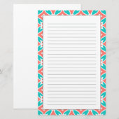 Mehrfarbiges Ethnisches Muster Briefpapier (Vorne/Hinten)