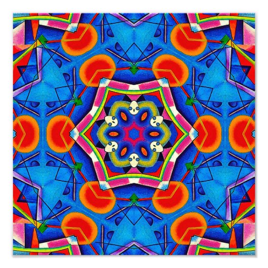 Mehrfarbiges Farböllackkaleidoskop Fotodruck (Vorne)